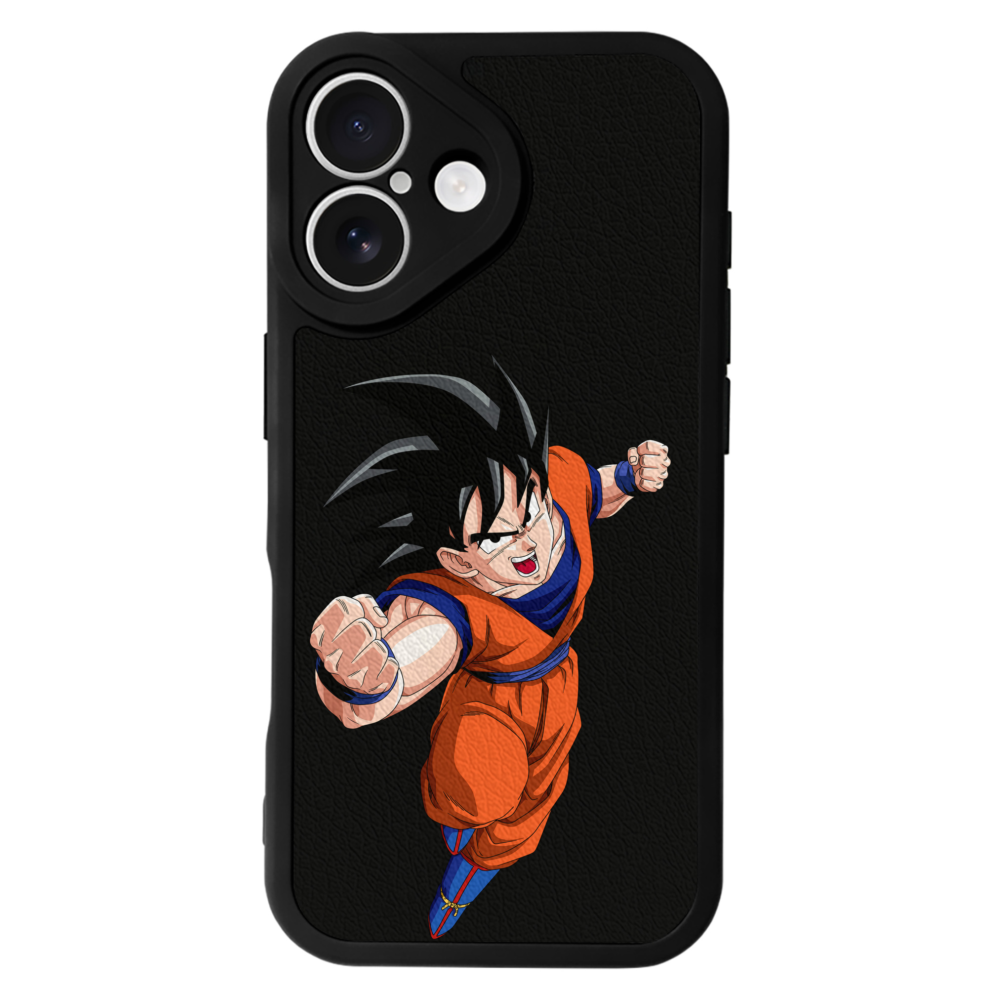 （画像用） ドラゴンボール 孫悟空（そん ごくう）Son Goku カカロット DRAGON BALL Kakarotto 【iPhone 16シリーズ対応】シリコンスマホケース（レザー調） 材質：シリコン